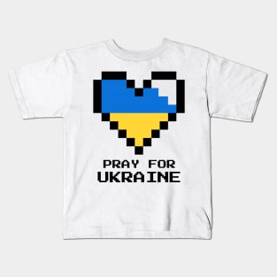 Pray for ukraine Russia Putin Puck Futin stand with ukrain Kids T-Shirt